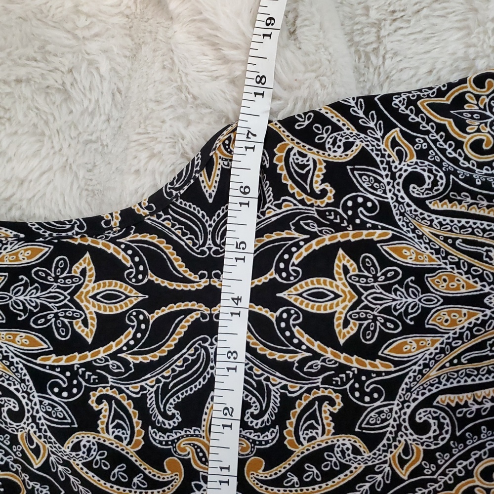 Tahari Black Gold Paisley Dress M - Picture 6 of 11